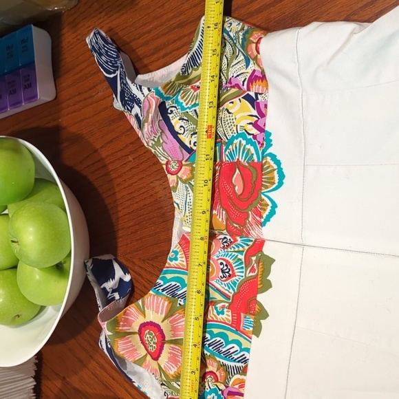 #026 Nine West Floral OnSummer Sleeveless Empire Dress Size 8 - Picture 9 of 11